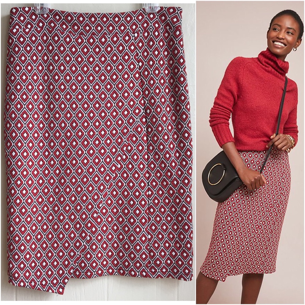 Anthropologie Wiles Geometric Pencil Skirt